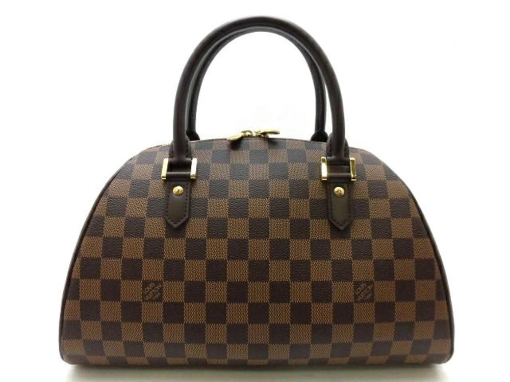 LOUIS VUITTON Ribera Handbag Damier Ebene Brown